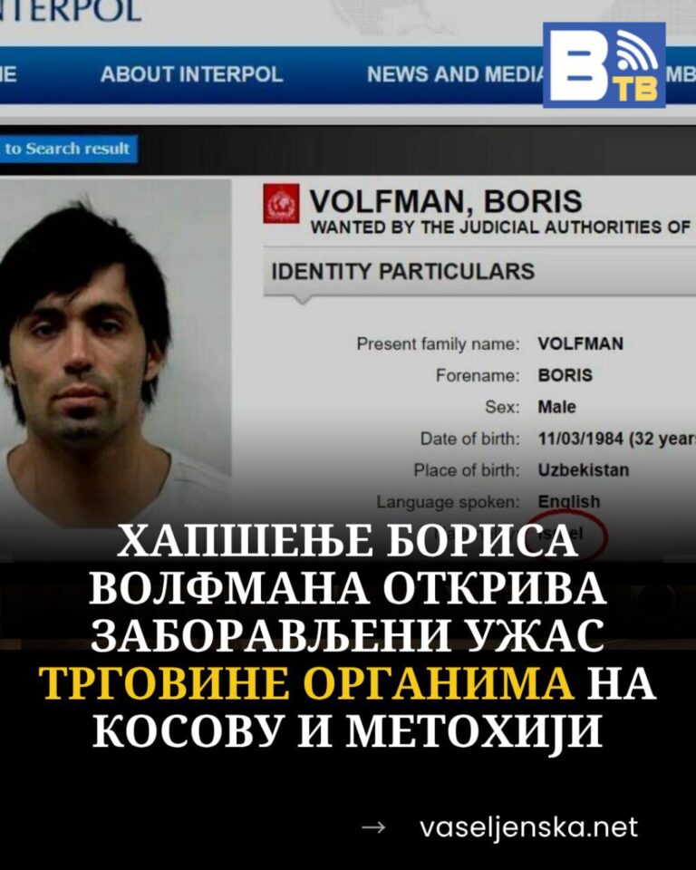 Борис Волфман свједок у трговини органа са Косова и Метохије