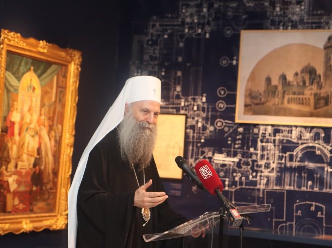 Патријарх Порфирије отворио изложбу „Храм Светог Саве – од идеје до куполе“