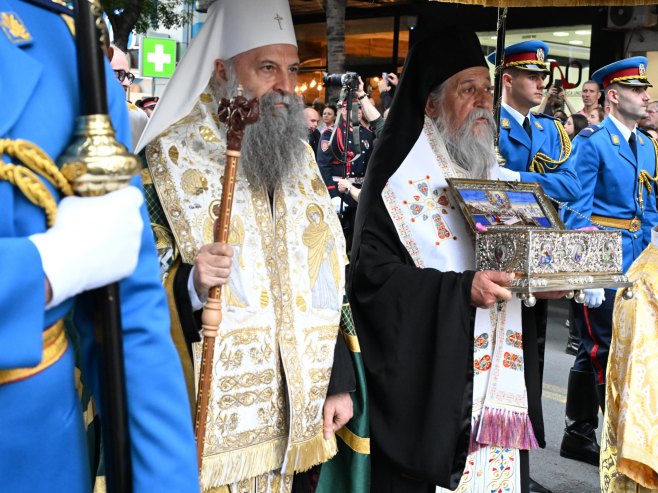 Спасовданска литија прошла улицама Београда; Служен молебан у Храму Светог Саве