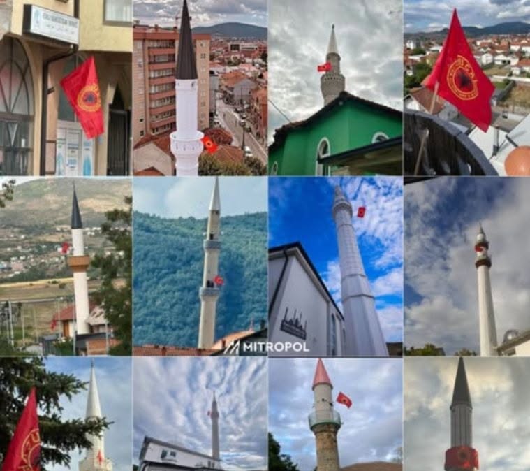 Од данас заставе ОВК на више од 800 џамија на Косову и Метохији